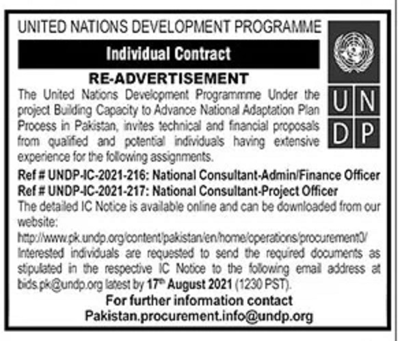 United Nations Development Programme UNDP Pakistan Jobs 2021 for ...
