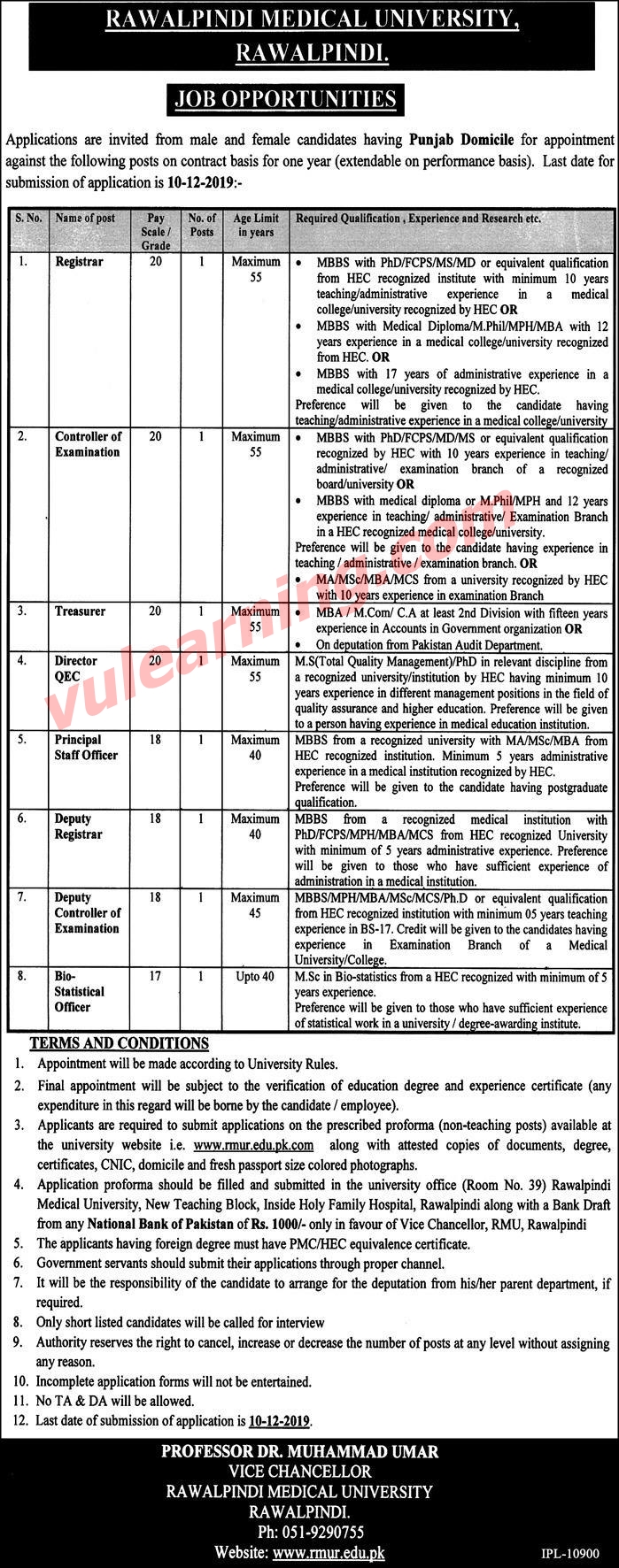 Advertisement Of Rawalpindi Medical University Rawalpindi Jobs 2019 For advertisement-of-rawalpindi-medical-university-rawalpindi-jobs-2019-for