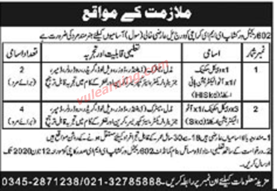PAK ARMY REGIONAL WORKSHOP JOBS IN KARACHI APPLY NOW visual data 8